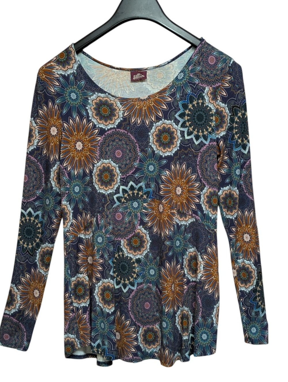 Salaam Rayon Long Sleeve Tunic Top Size Large